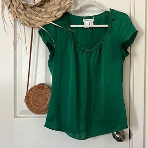 Jewel Green Coldwater Creek Blouse